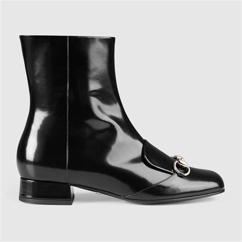 gucci mercantile horsebit boot|Gucci embellished leather ankle boots.